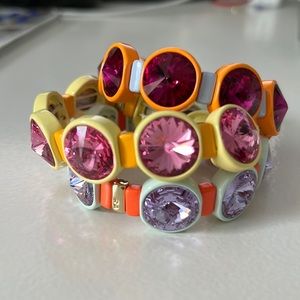 Roxanne Assoulin Set of Three Crystal Bracelets